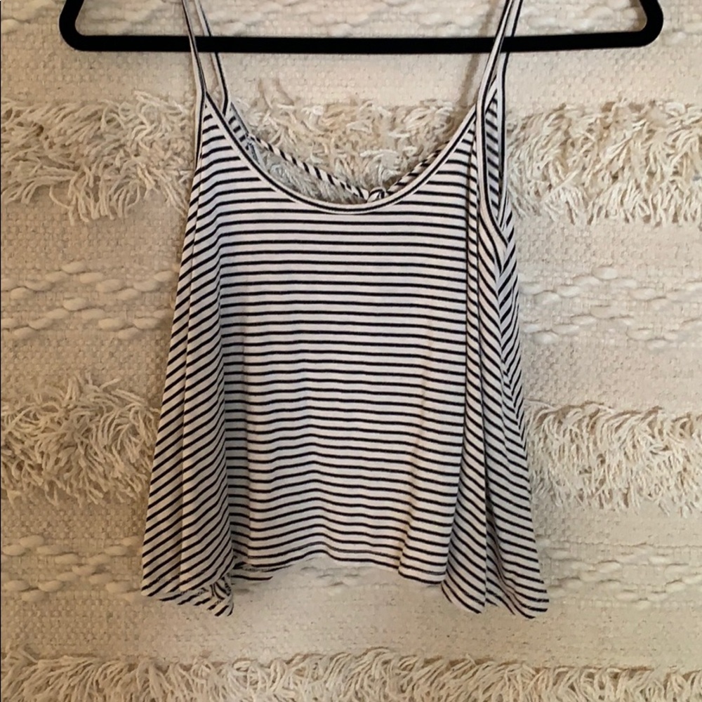 Black and white tank top.